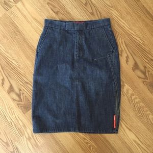 Chevignon Vintage Denim Pencil Skirt sz 4 /‎ 65cm